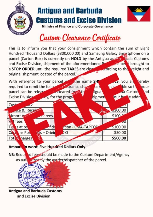 Customs Division unearths clearance certificate scam Pointe Xpress