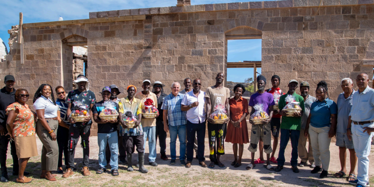 The NPA shows appreciation for Stone Masons working at Blockhouse