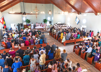 GG SIR Rodney Williams joins in the dedication of the new Freemansville Methodist Church
