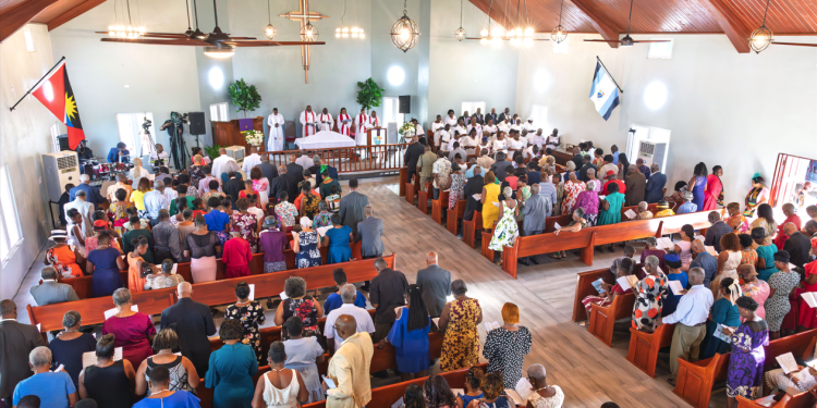 GG SIR Rodney Williams joins in the dedication of the new Freemansville Methodist Church