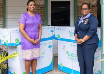 Halo Foundation presents air conditioning units to the Girl Guides