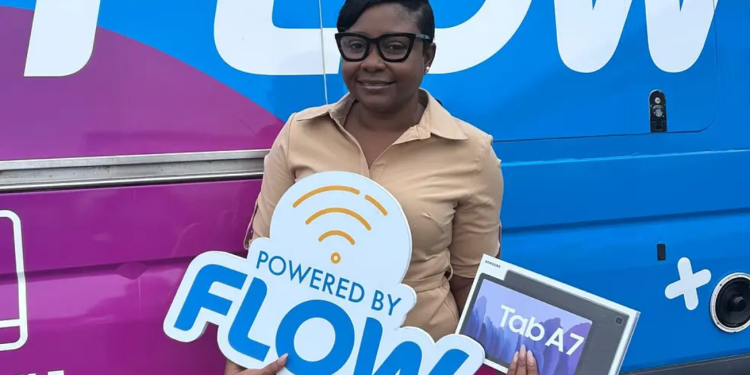Mystic Larissa Barnes wins tablet courtesy of Flow