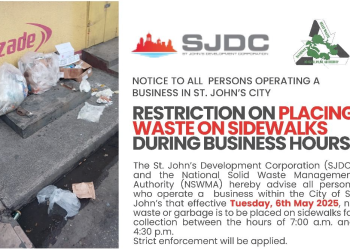 Hefty Fines for the indiscriminate disposal of garbage in St. John’s