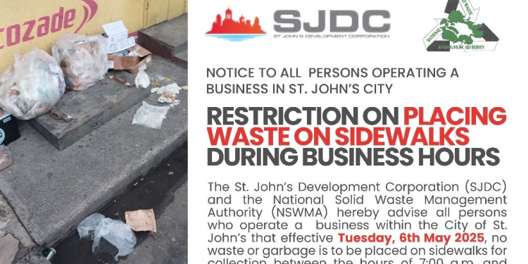 Hefty Fines for the indiscriminate disposal of garbage in St. John’s