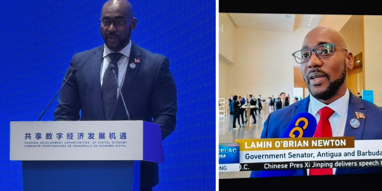 Senator Newton delivers policy statement at the China-CELAC Internet Development and Cooperation Forum