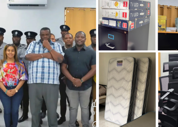 MP Smith makes timely donation to All Saints Police station