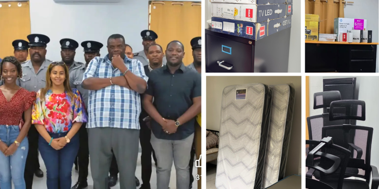 MP Smith makes timely donation to All Saints Police station