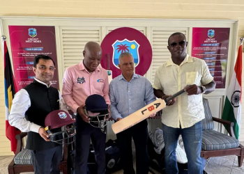 Indian officials present cricket kits cricket institutions in Antigua and Barbuda