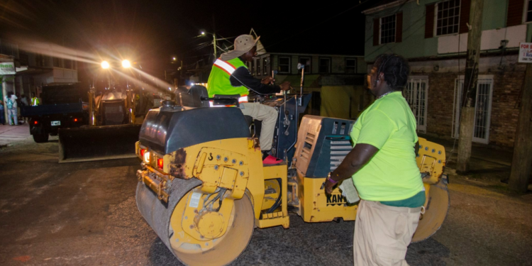 More roadworks at night
