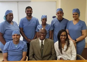 Trinidad Eye Hospital Team Pays Courtesy Visit to Permanent Secretary Colin Okeiffe