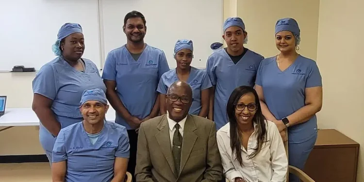 Trinidad Eye Hospital Team Pays Courtesy Visit to Permanent Secretary Colin Okeiffe