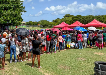 Hundreds turn out for free back to school supplies