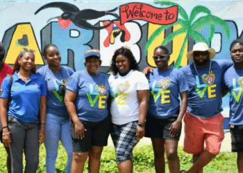 Business entities join to present back-to-school supplies to Barbuda students