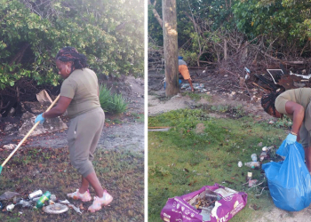 Bonnietha John tackles littering problem in Barbuda head on