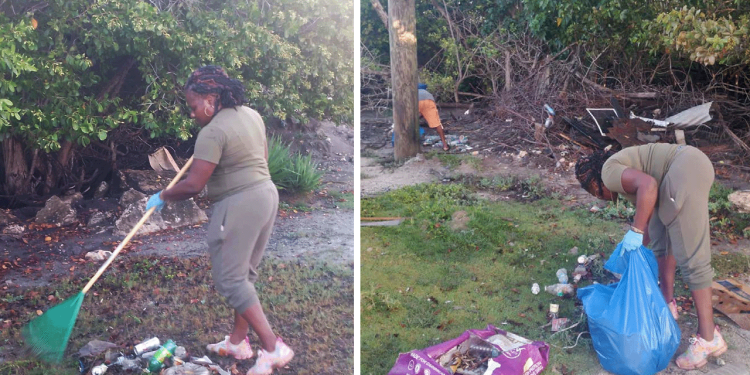 Bonnietha John tackles littering problem in Barbuda head on