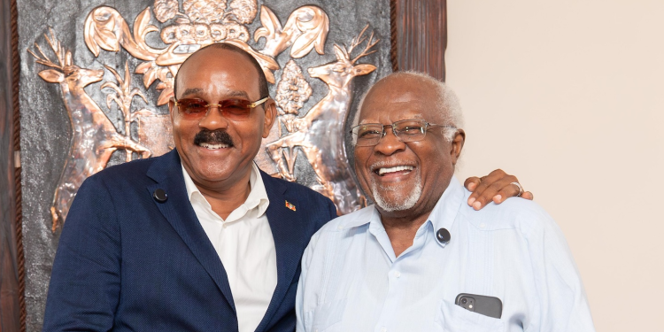 PM Browne Hosts Dr. Julius Garvey in Landmark Courtesy Call