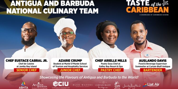 A 4-person team will represent Antigua and Barbuda at the “Taste of the Caribbean’ competition