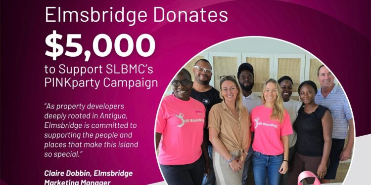 Elmsbridge Donates $5,000 to Support Sir Lester Bird Medical Centre’s PINKparty