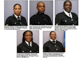 ‘Big up’ for five police officers who graduated from UWI FIC