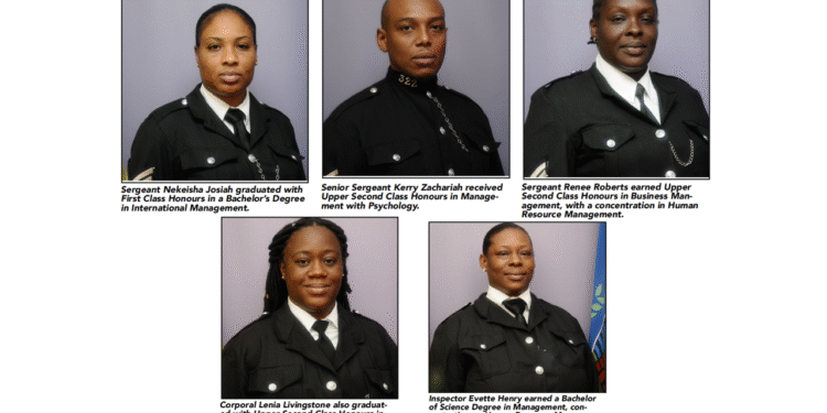 ‘Big up’ for five police officers who graduated from UWI FIC