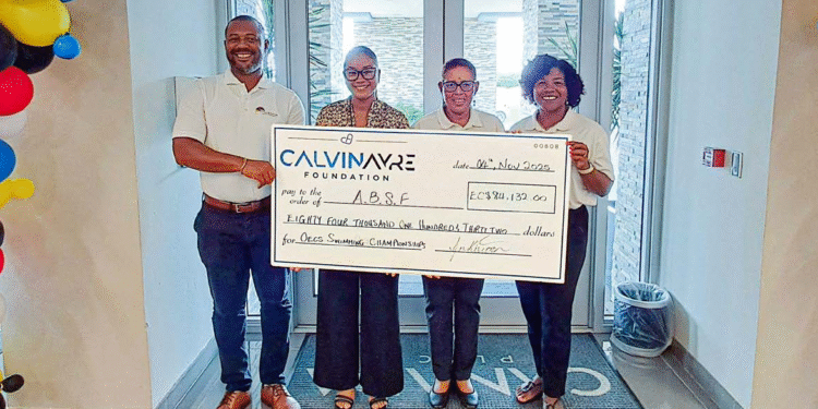 Calvin Ayre Foundation Invests EC$84,132 as Platinum Sponsor of National Swim Team