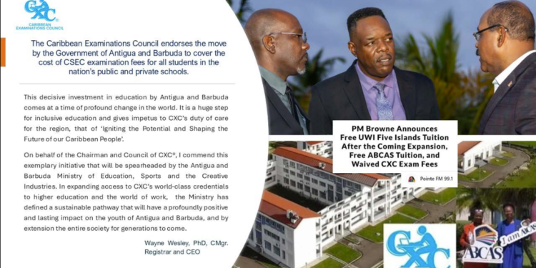 CXC offers high praise to Antigua and Barbuda over fees waivers for students
